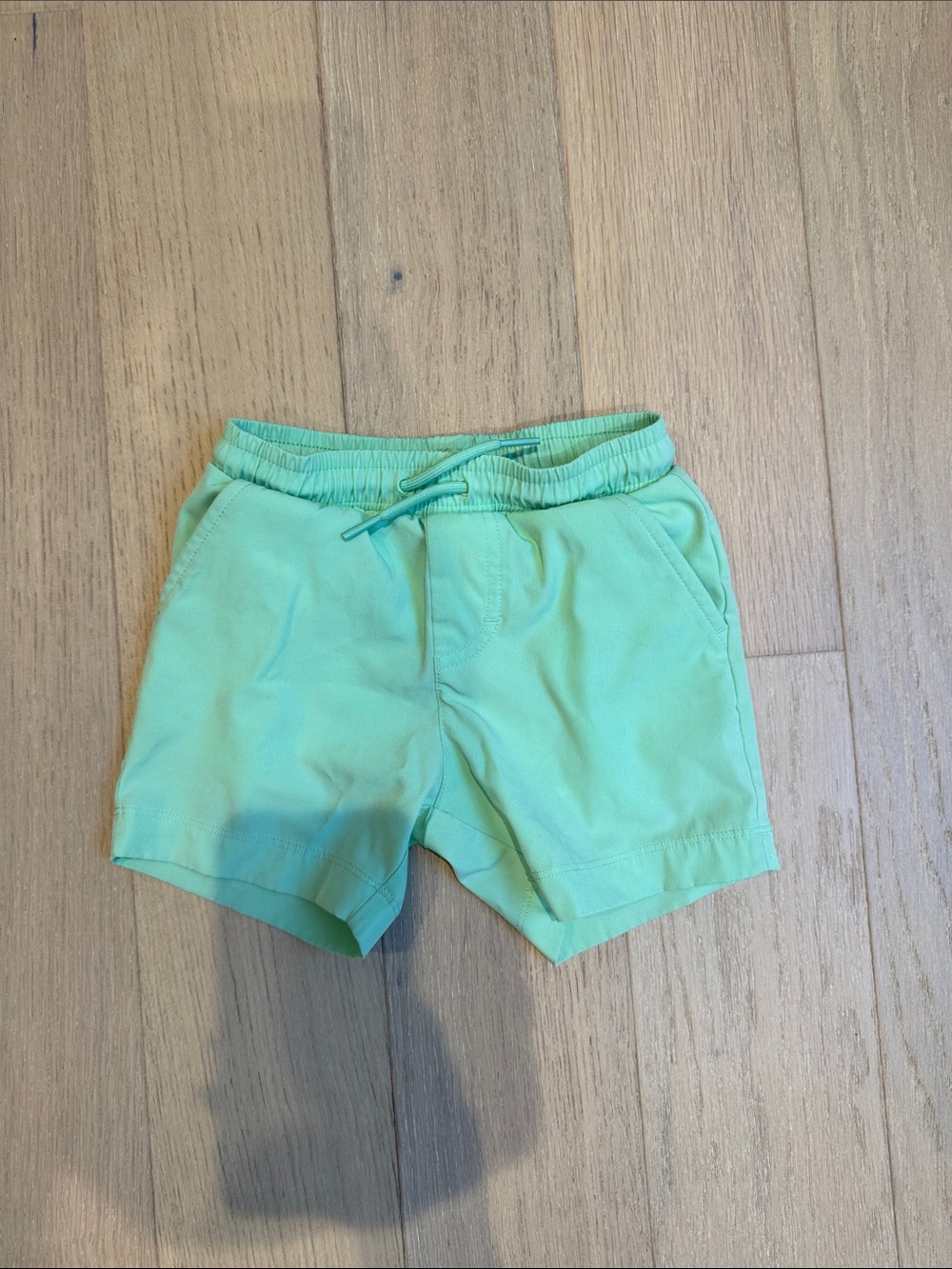 Mint Green Drawstring Kids Shorts
